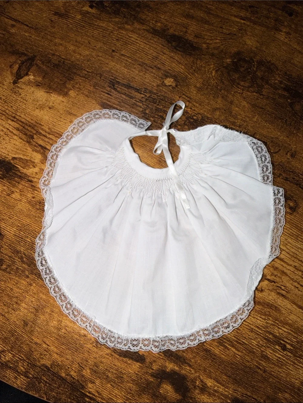 Set of 3 Delicate Baby Bib Collars - Classic Smocked Design